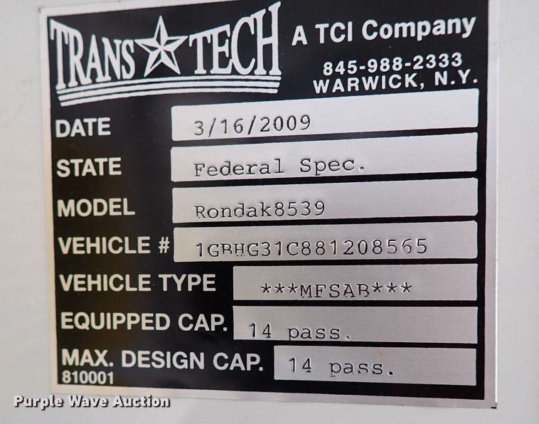 image for item LK9027 2008 Chevrolet Express G3500  school bus