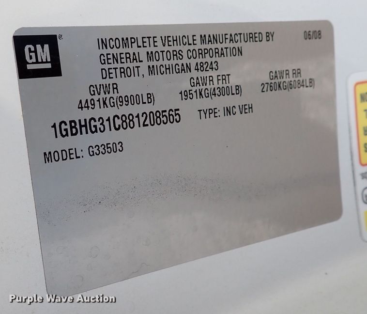 image for item LK9027 2008 Chevrolet Express G3500  school bus