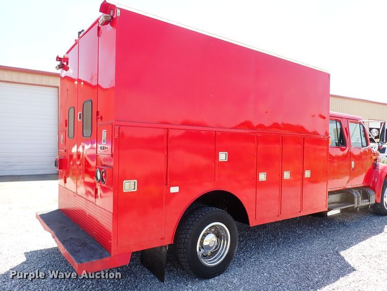 image for item LK9034 1993 International 4700  Crew Cab utility / service truck