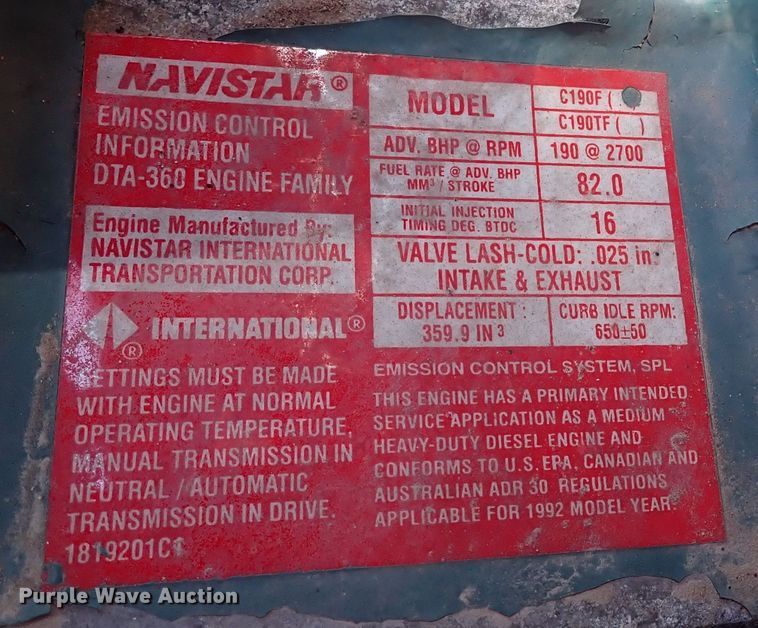 image for item LK9034 1993 International 4700  Crew Cab utility / service truck