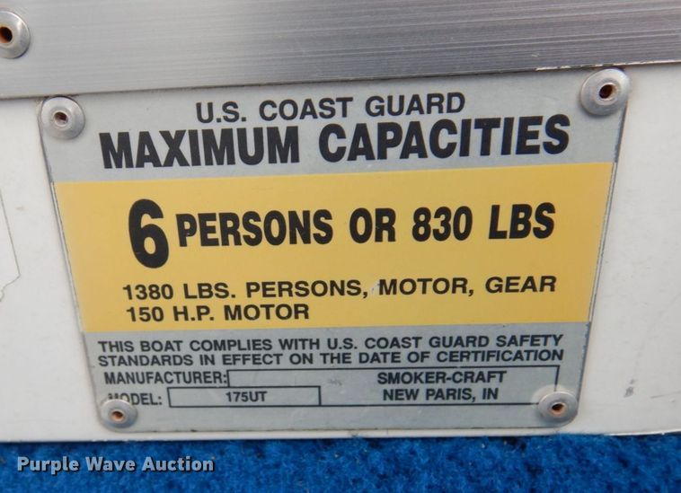 image for item MF9759 1994 Smoker Craft 175 Ultima  boat