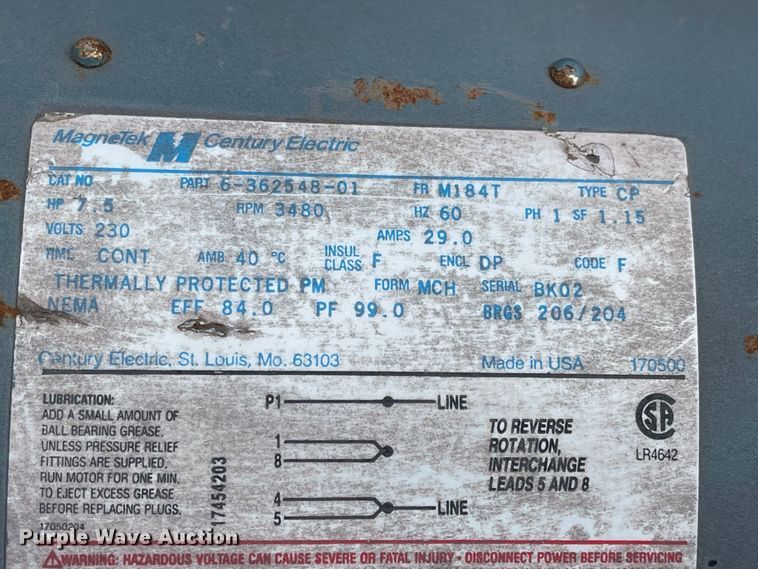 image for item MU9003 Curtis  air compressor