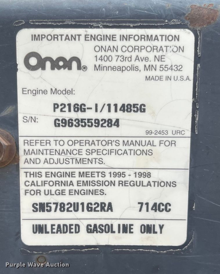 image for item MU9004 Miller Bobcat 225  welder/generator