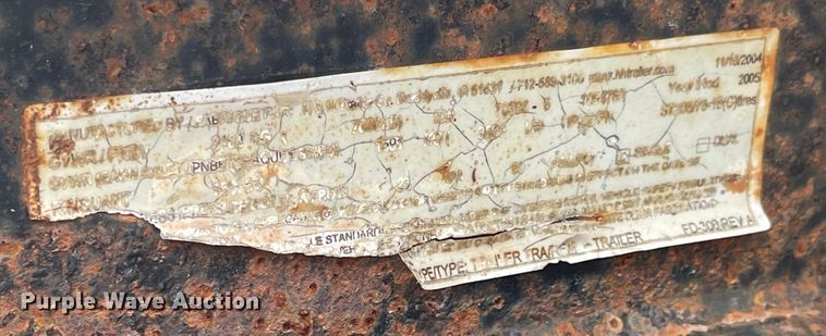 image for item MU9006 2005 H&H  equipment trailer