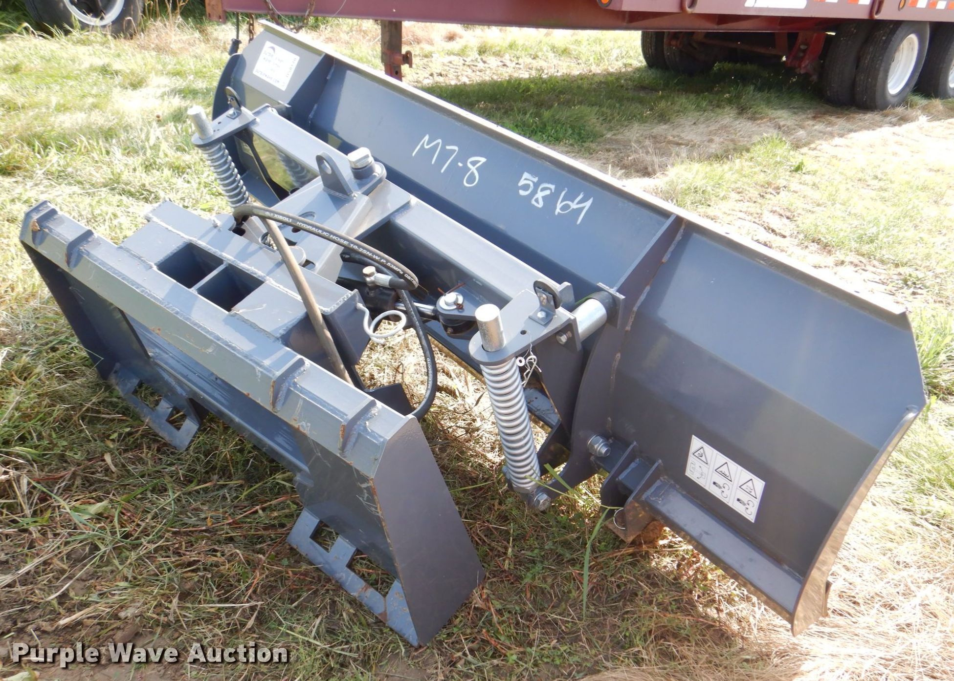 2020 Mower King SPA84 skid steer snow plow in Anamosa, IA Item DS8170