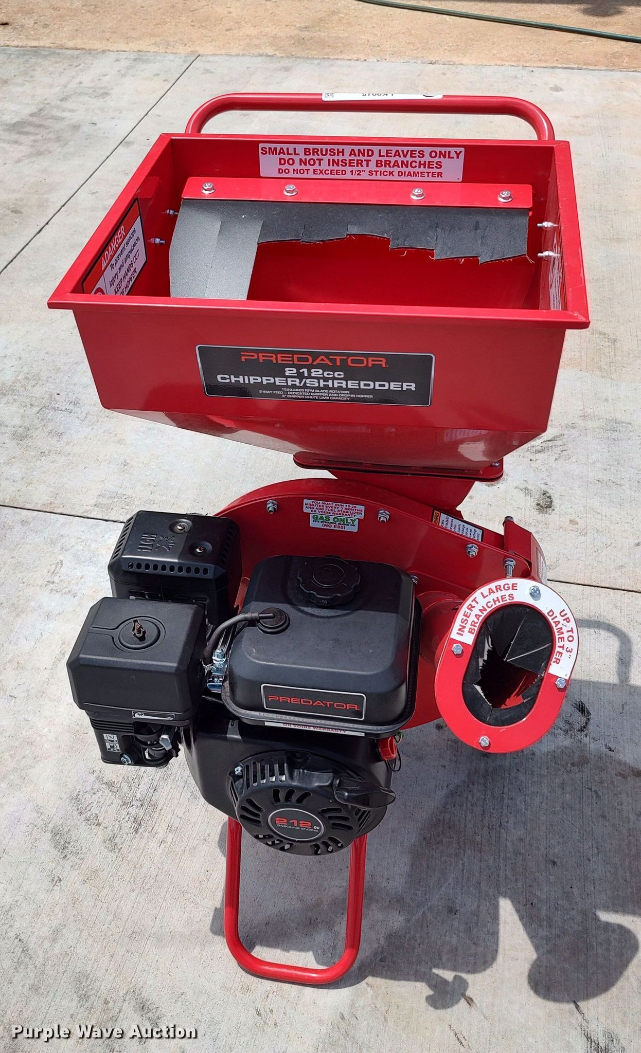 Predator wood chipper in Norman, OK Item LK9015 sold Purple Wave