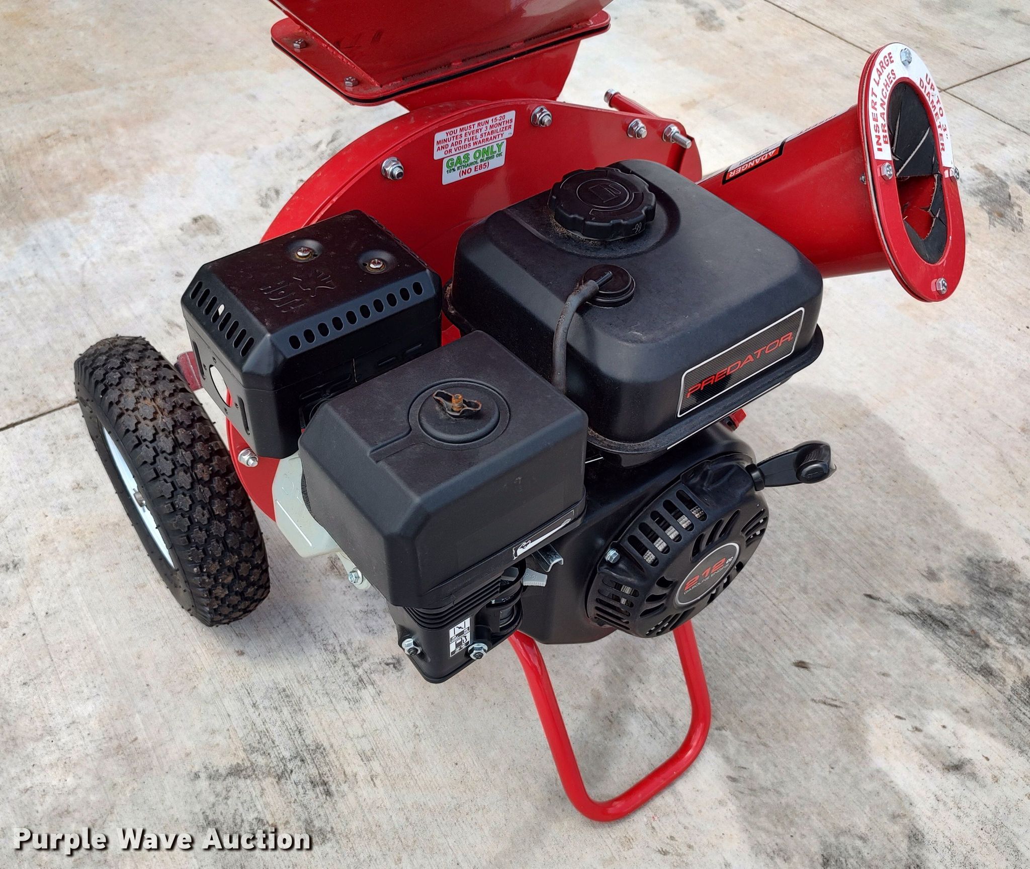 Predator wood chipper in Norman, OK Item LK9015 sold Purple Wave