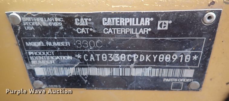 image for item DG2675 2003 Caterpillar 330C L  excavator