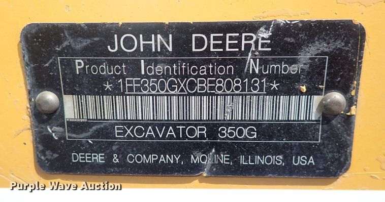 image for item DG2676 2011 John Deere 350G LC  excavator