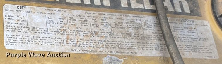 image for item DK6371 1999 Chevrolet C7500  dump truck