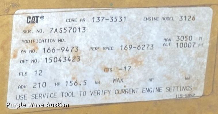 image for item DK6371 1999 Chevrolet C7500  dump truck