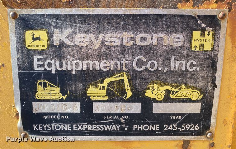 image for item DK6379 1980 John Deere 310A  backhoe