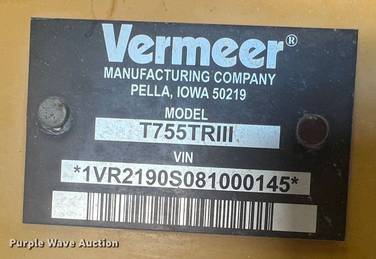 image for item DK7056 Vermeer T755  trencher boom