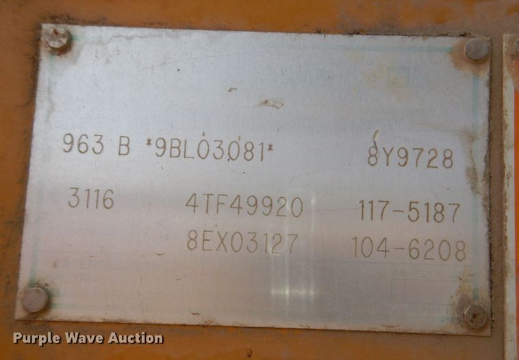 image for item DO1515 1999 Caterpillar 963B LGP  track loader