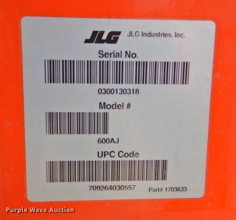 image for item DP4839 2010 JLG 600AJ  boom lift