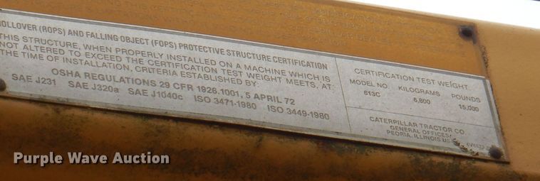 image for item DS8167 1985 Caterpillar 613C  elevating scraper