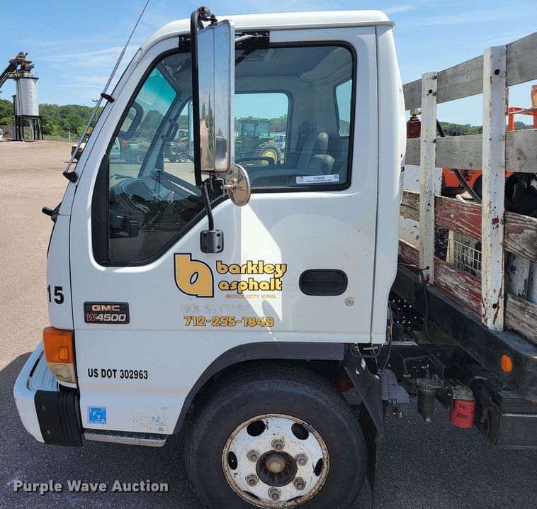 image for item JC9668 2003 GMC W4500  flatbed truck