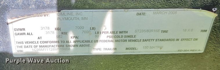 image for item JC9691 2008 Cimline 150 Matrix  melter applicator