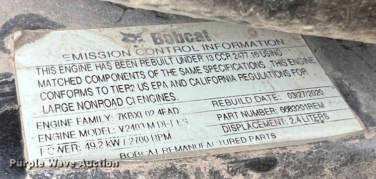 image for item JM9146 2008 Bobcat T190  tracked skid steer loader