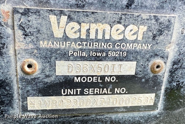 image for item JM9167 2007 Vermeer D36X50 Series II  directional boring unit