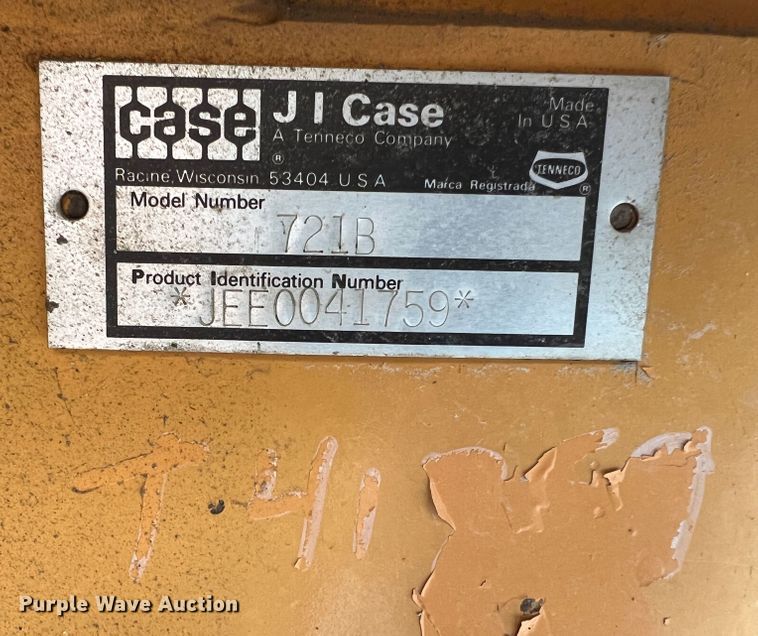 image for item JM9172 1995 Case 721B  wheel loader