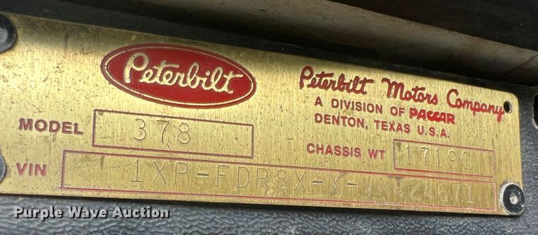 image for item JM9297 1997 Peterbilt 378  dump truck