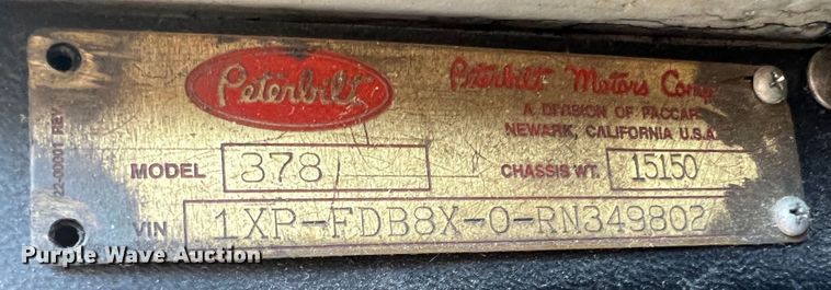 image for item JM9298 1994 Peterbilt 378  dump truck