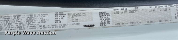 image for item JU9310 2007 Freightliner Business Class M2  Crew Cab crane truck