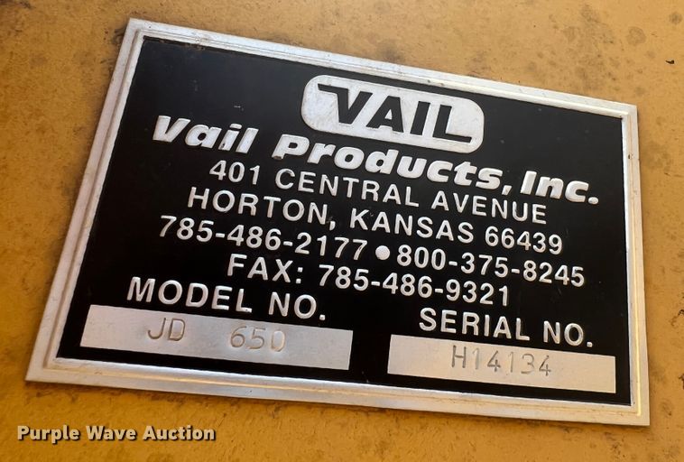 image for item JX9414 Vail JD650  ripper