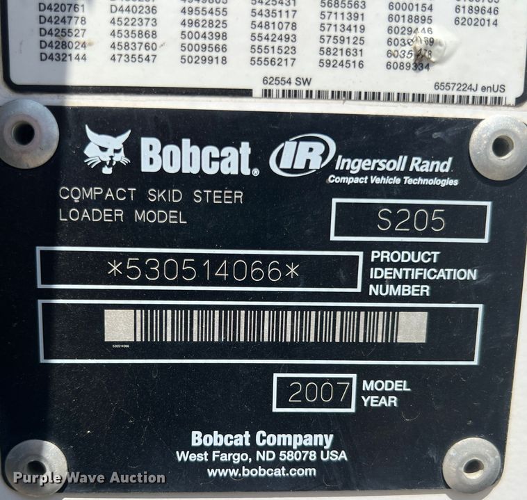 image for item JX9442 2007 Bobcat S205  skid steer loader