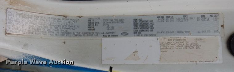 image for item KF9605 1999 Sterling LT9511  ready mix truck