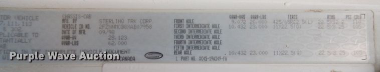 image for item KF9606 1999 Sterling LT9511  ready mix truck