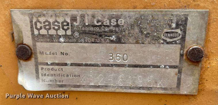 image for item KJ9702 1987 Case 360  trencher