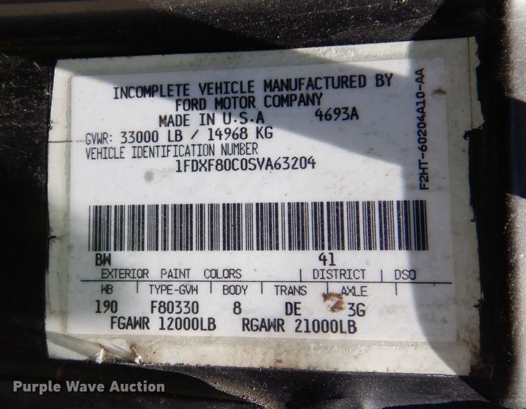 image for item KR9315 1995 Ford F800  asphalt tack distributor truck