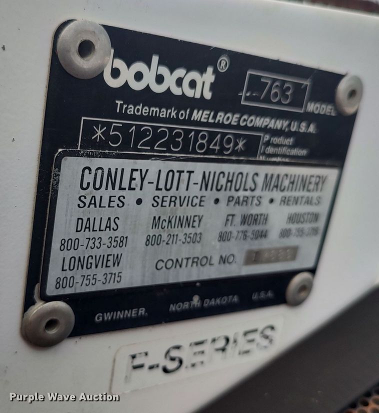 image for item LK9151 1998 Bobcat 763  skid steer loader