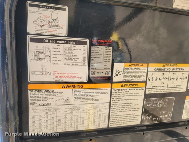 image for item LM9609 Yanmar VIO17-A  mini excavator