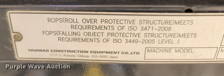 image for item LM9609 Yanmar VIO17-A  mini excavator