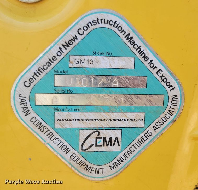 image for item LM9609 Yanmar VIO17-A  mini excavator