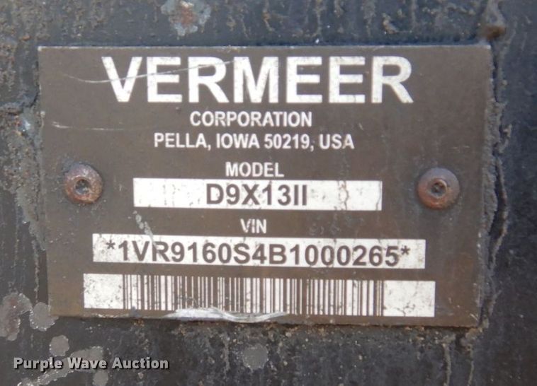 image for item MF9750 2011 Vermeer D9X13II  directional boring unit