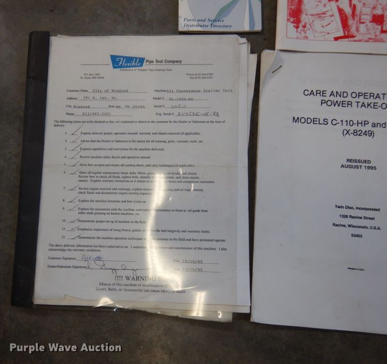 image for item MF9774 1995 Jay's Inc. BL-100-PD  vacuum excavator