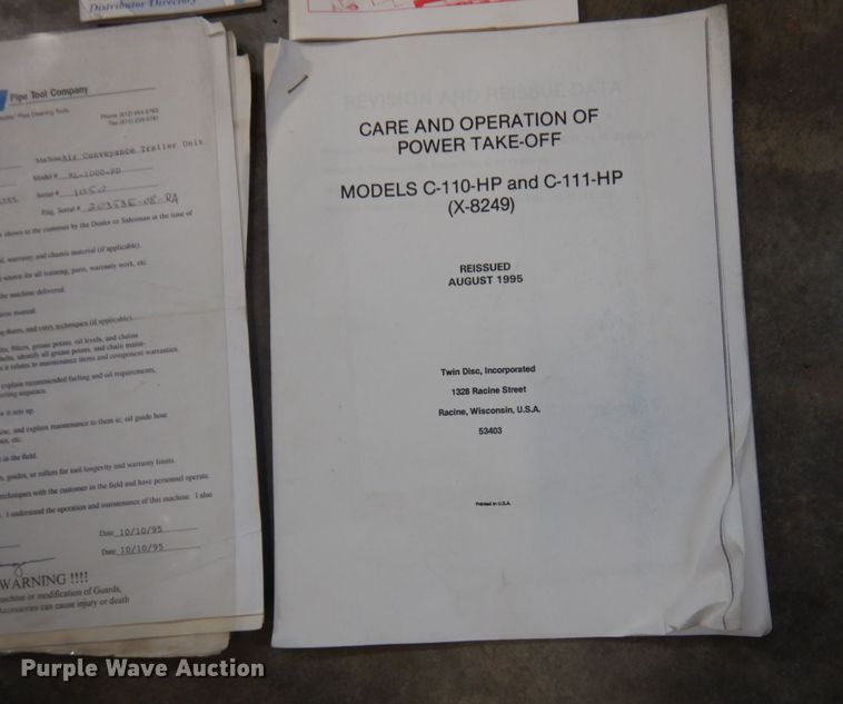 image for item MF9774 1995 Jay's Inc. BL-100-PD  vacuum excavator