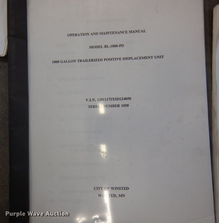 image for item MF9774 1995 Jay's Inc. BL-100-PD  vacuum excavator