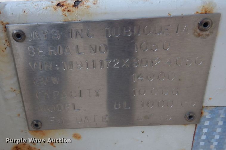 image for item MF9774 1995 Jay's Inc. BL-100-PD  vacuum excavator