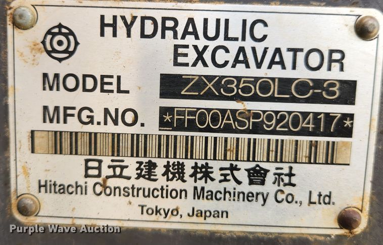 image for item MK9101 2010 Hitachi ZX350LC-3  excavator
