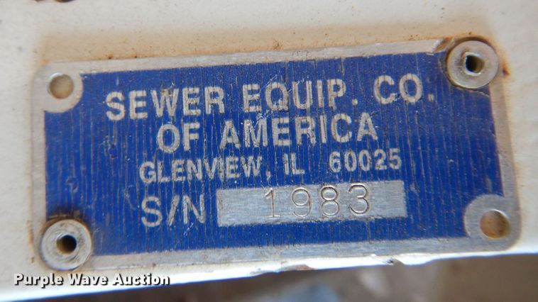 image for item DB7910 2000 Sewer Equip. Co. of America  sewer jetter trailer