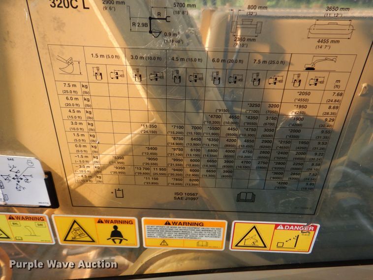 image for item DO1477 2007 Caterpillar 320CL  excavator