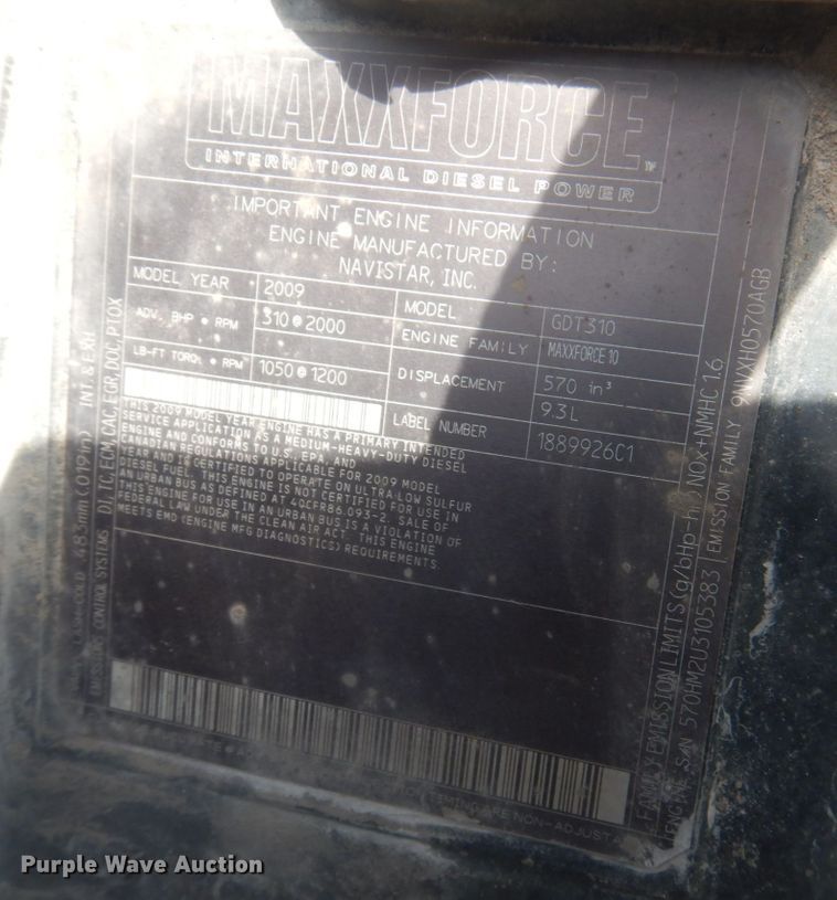 image for item DP0299 2011 International WorkStar 7400  dump truck