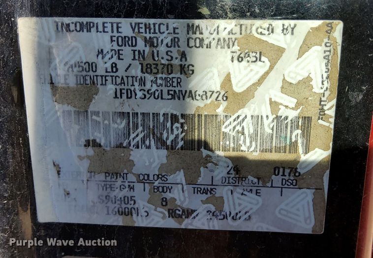 image for item DR0944 1992 Ford LS9000  tanker fire truck