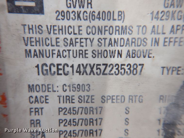 image for item DS8178 2005 Chevrolet Silverado 1500  pickup truck