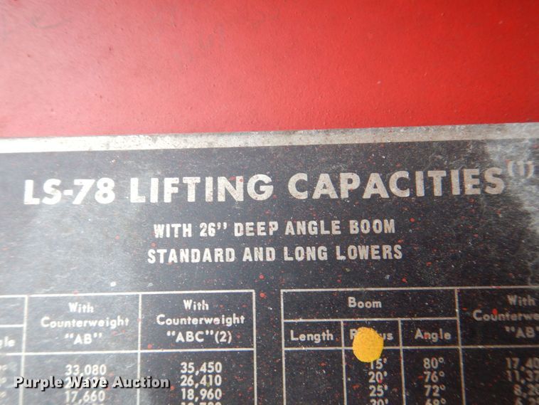 image for item DS8180 1967 Link-Belt LS-78  crane